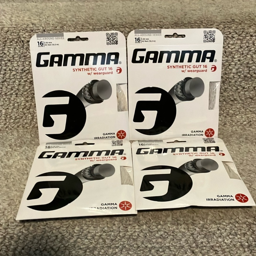 Gamma synthetic gut 16 w/wearguard tennis string kit